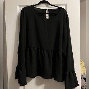 Boohoo long sleeve peplum top